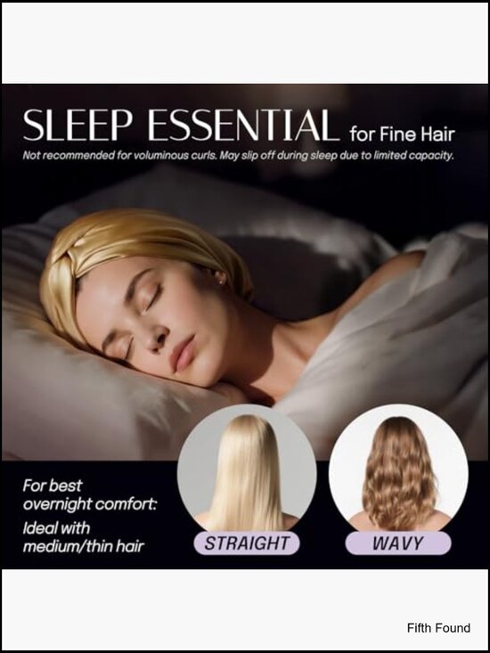 Mulberry Silk Bonnet for Sleeping, Adjustable Night Hair Care, No Frizz main image 5